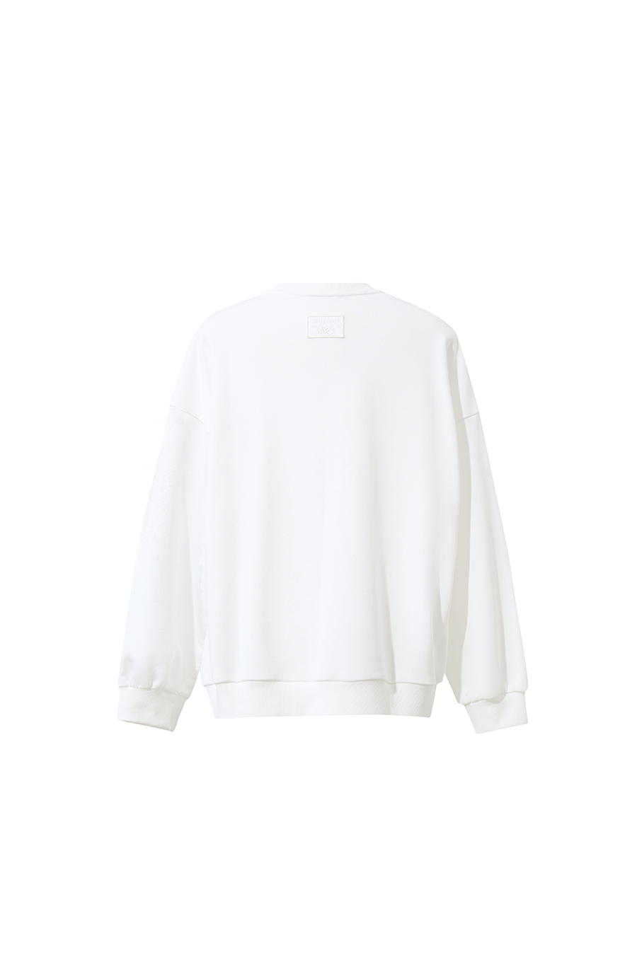 100% Cotton Jacquard Spliced Sweatshirt | AMII
