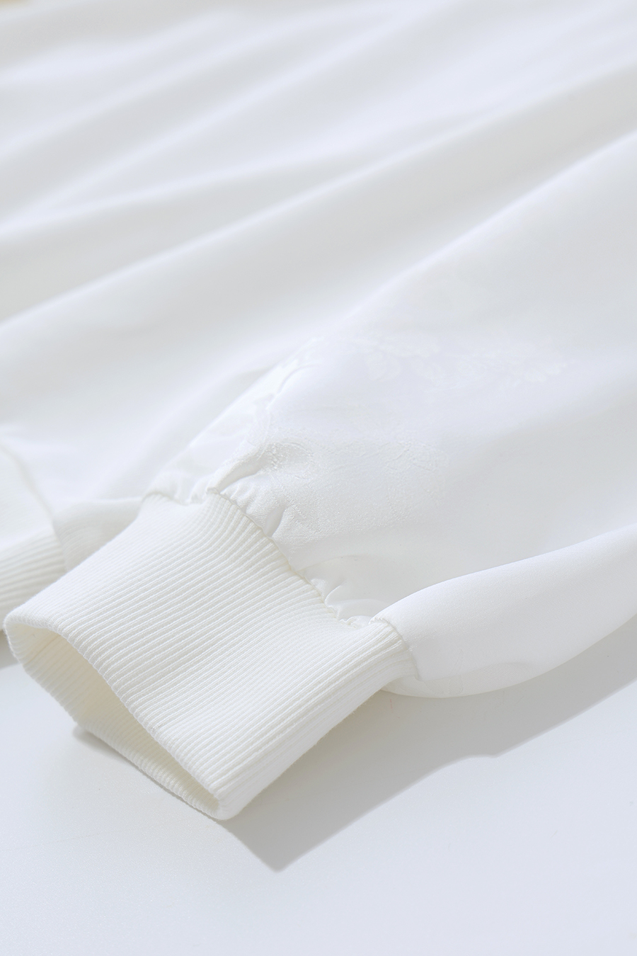 100% Cotton Jacquard Spliced Sweatshirt | AMII