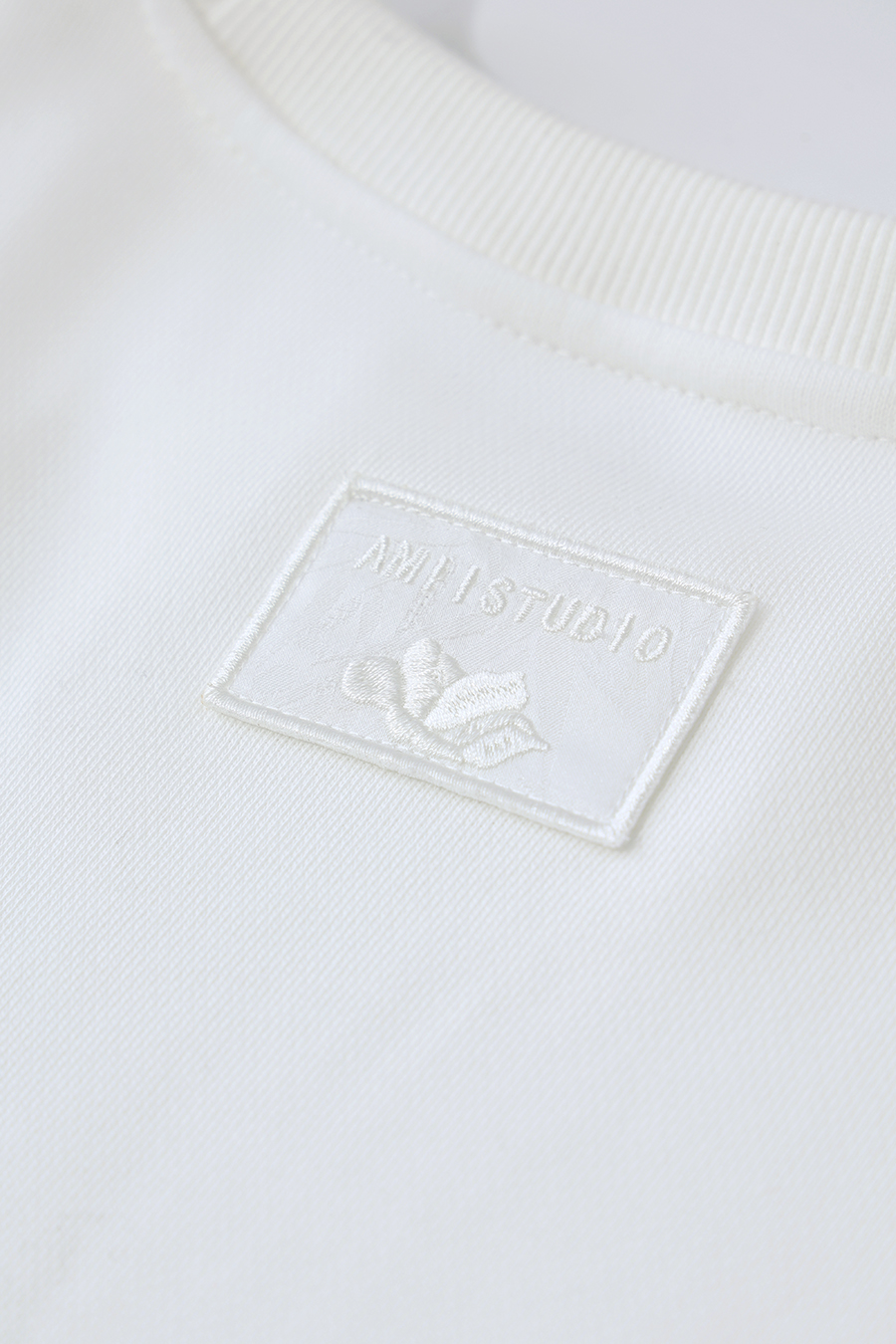 100% Cotton Jacquard Spliced Sweatshirt | AMII