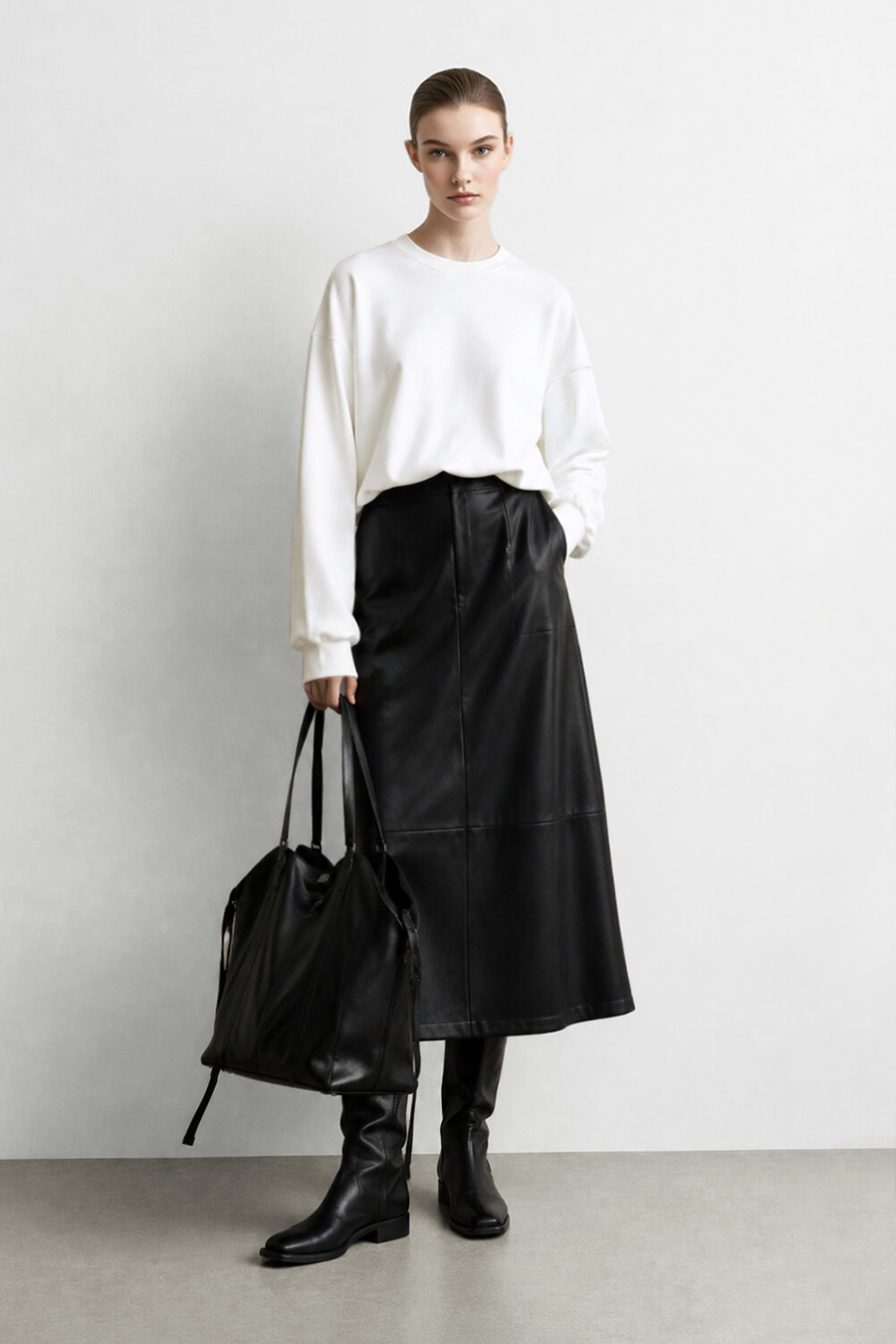 100% Cotton Jacquard Spliced Sweatshirt | AMII