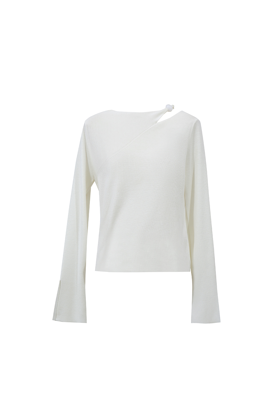 Asymmetric Twist Cutout Knit Top | AMII