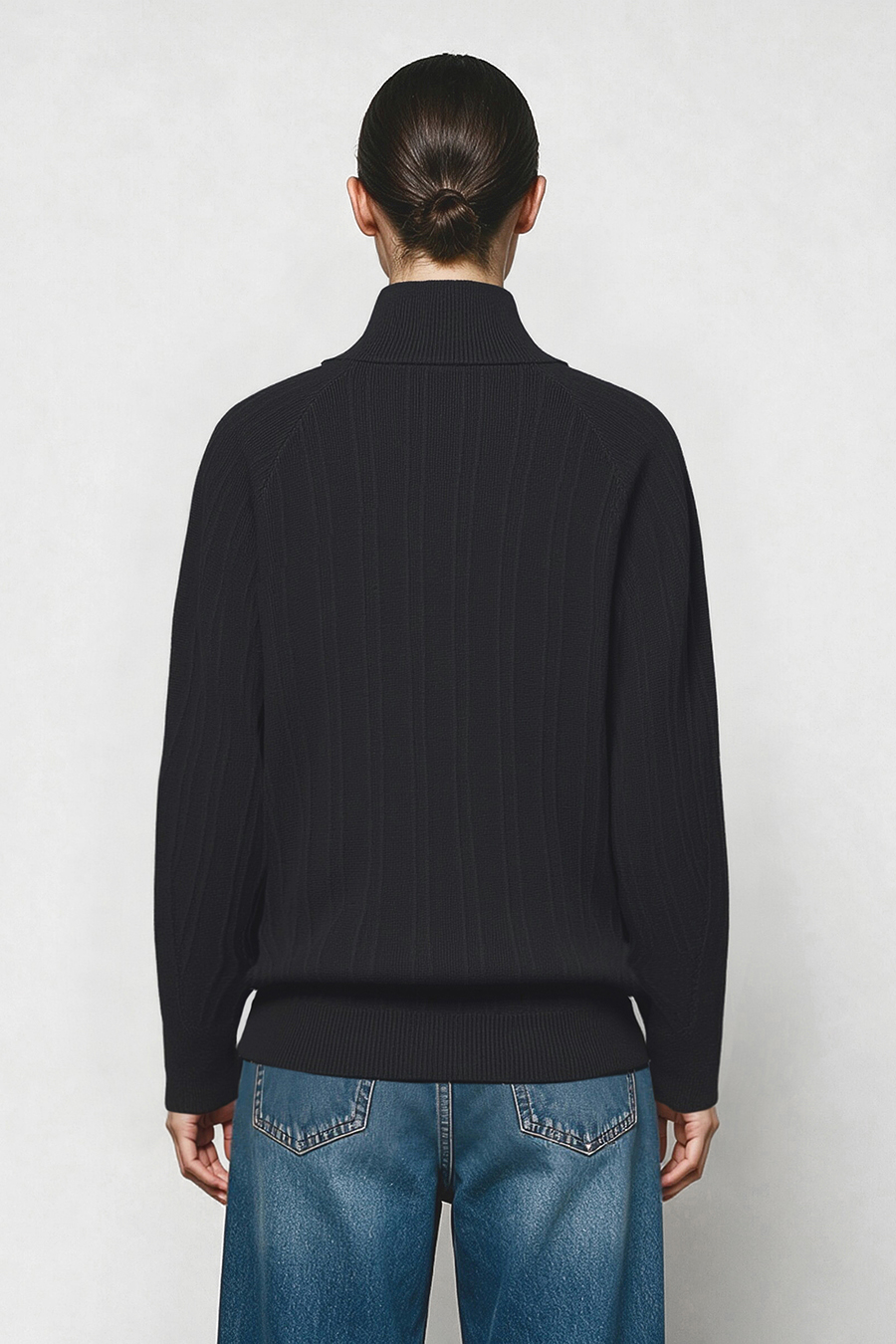 Half-Zip Knit Sweater|AMII