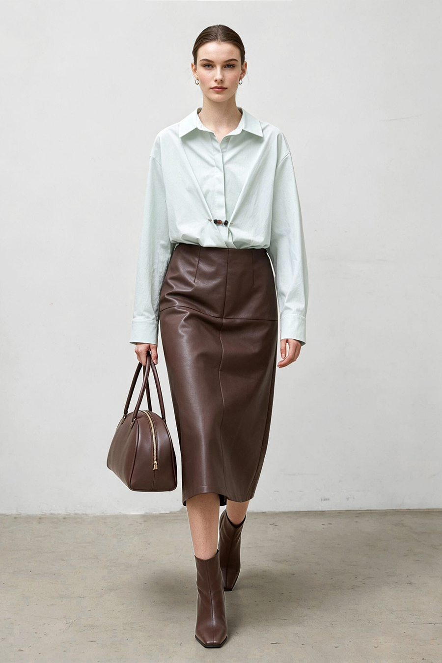 Beaded Pin Collar Shirt | AMII