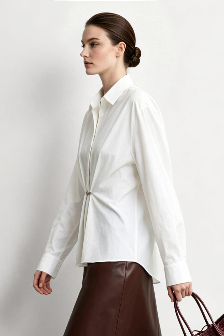 Beaded Pin Collar Shirt | AMII