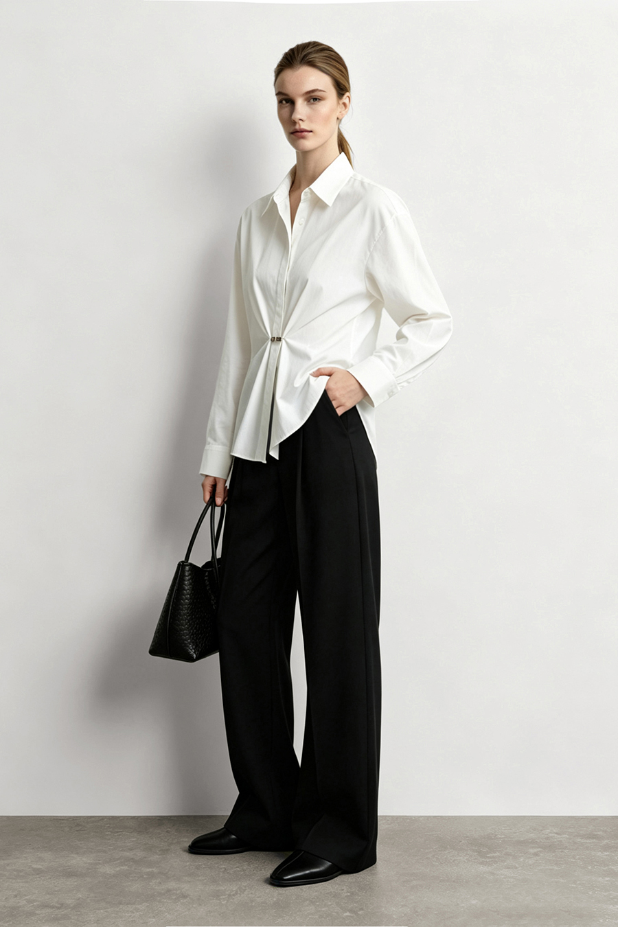 Beaded Pin Collar Shirt | AMII