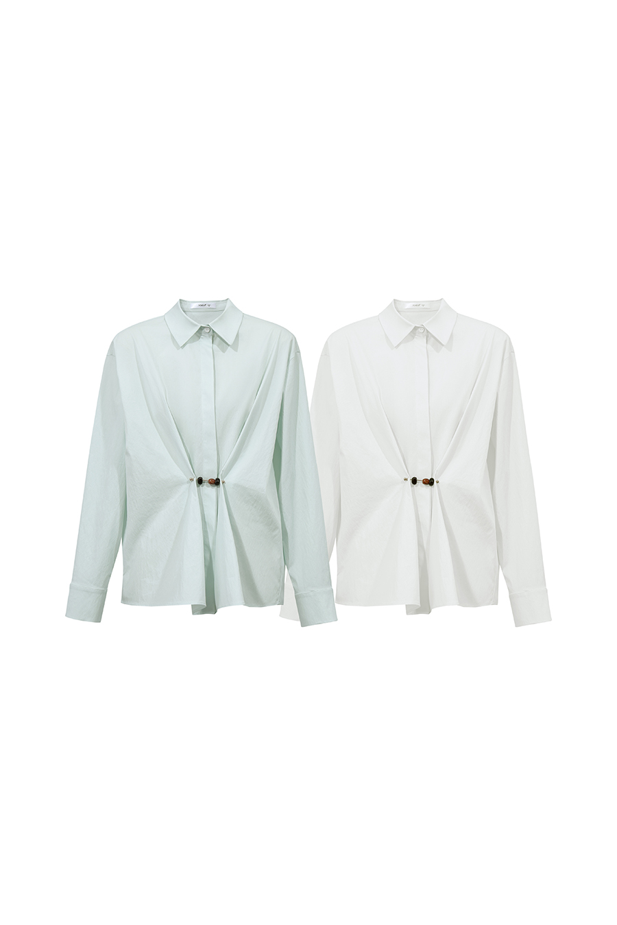 Beaded Pin Collar Shirt | AMII
