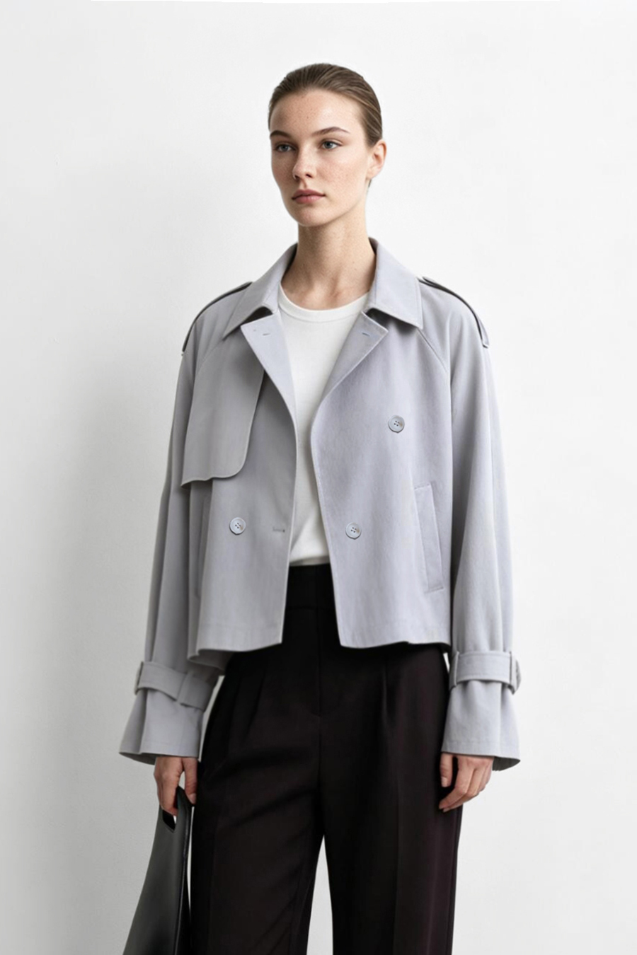 Raglan Sleeve Double Breasted Trench Coat | AMII