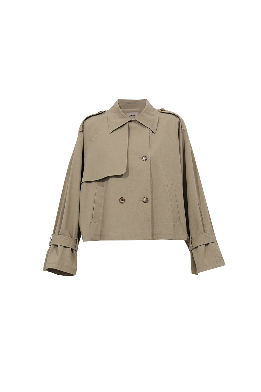 Raglan Sleeve Double Breasted Trench Coat | AMII