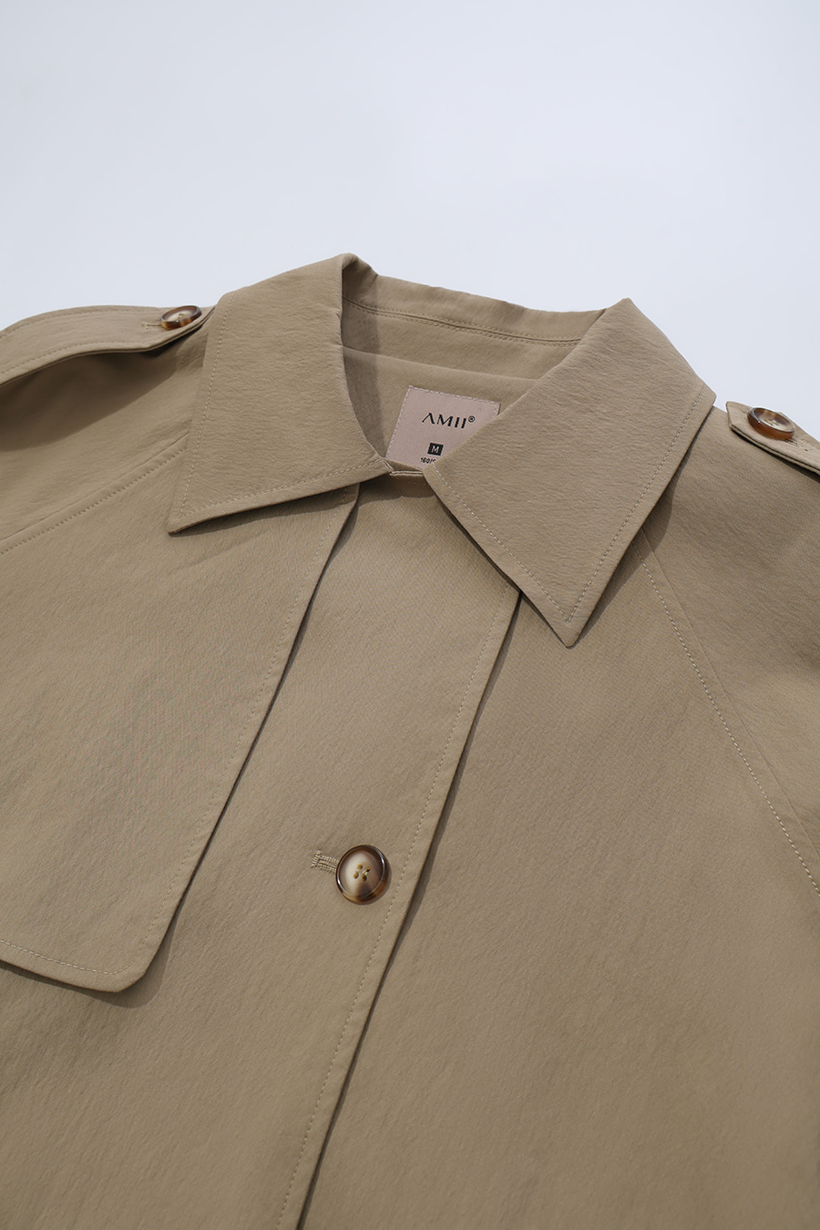 Raglan Sleeve Double Breasted Trench Coat | AMII