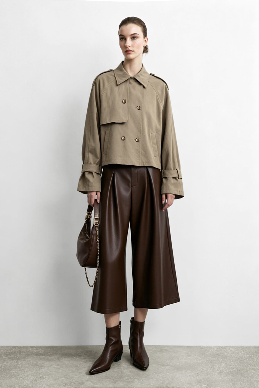 Raglan Sleeve Double Breasted Trench Coat | AMII