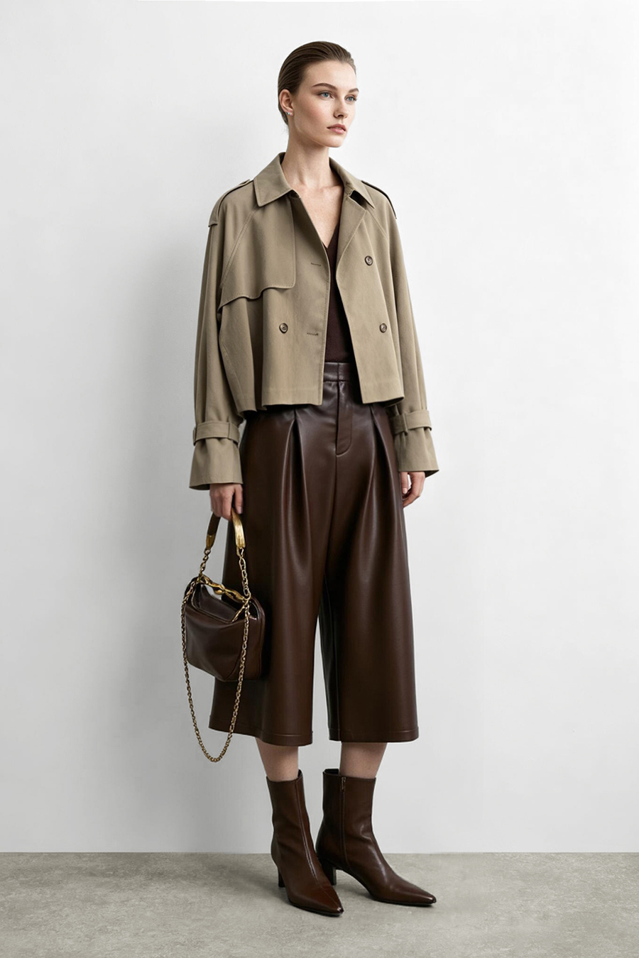 Raglan Sleeve Double Breasted Trench Coat | AMII