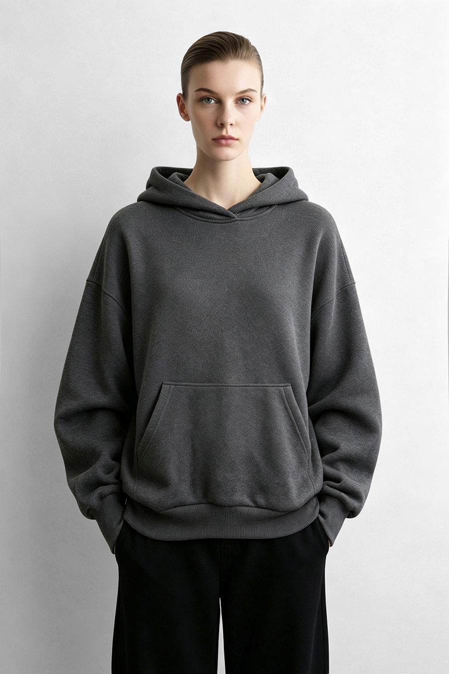 Rhinestone Print Hoodie|AMII