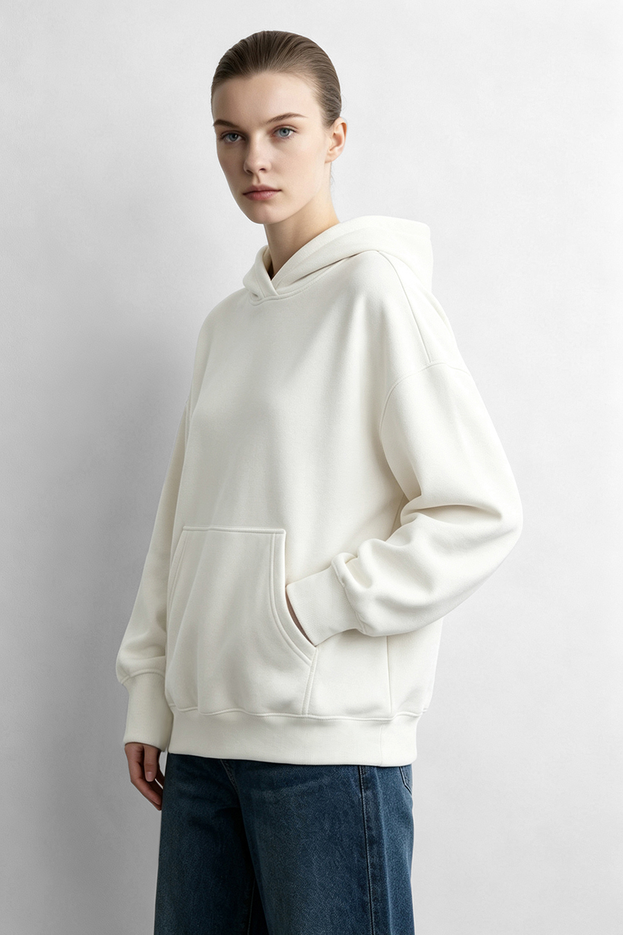 Rhinestone Print Hoodie|AMII