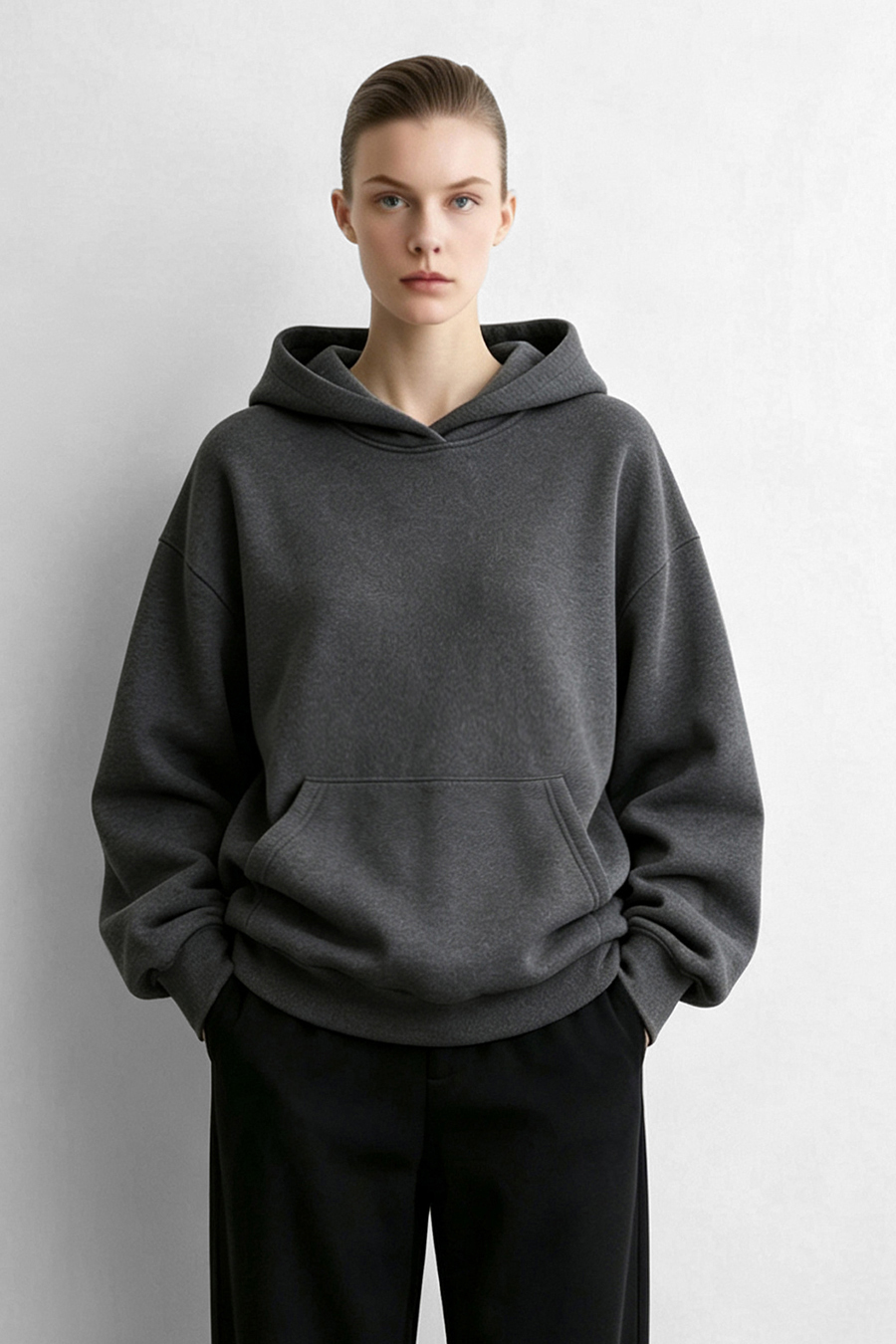 Rhinestone Print Hoodie|AMII