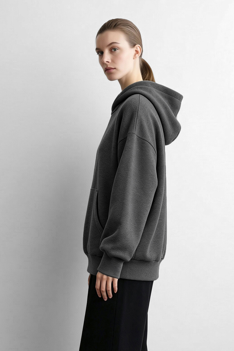 Rhinestone Print Hoodie|AMII