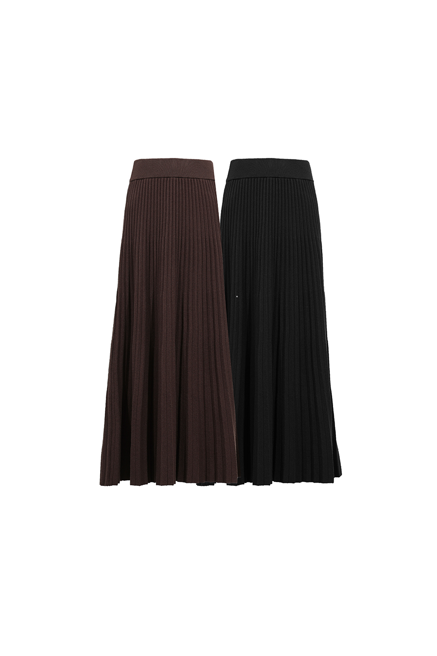 Rib Knit Midi Skirt | AMII