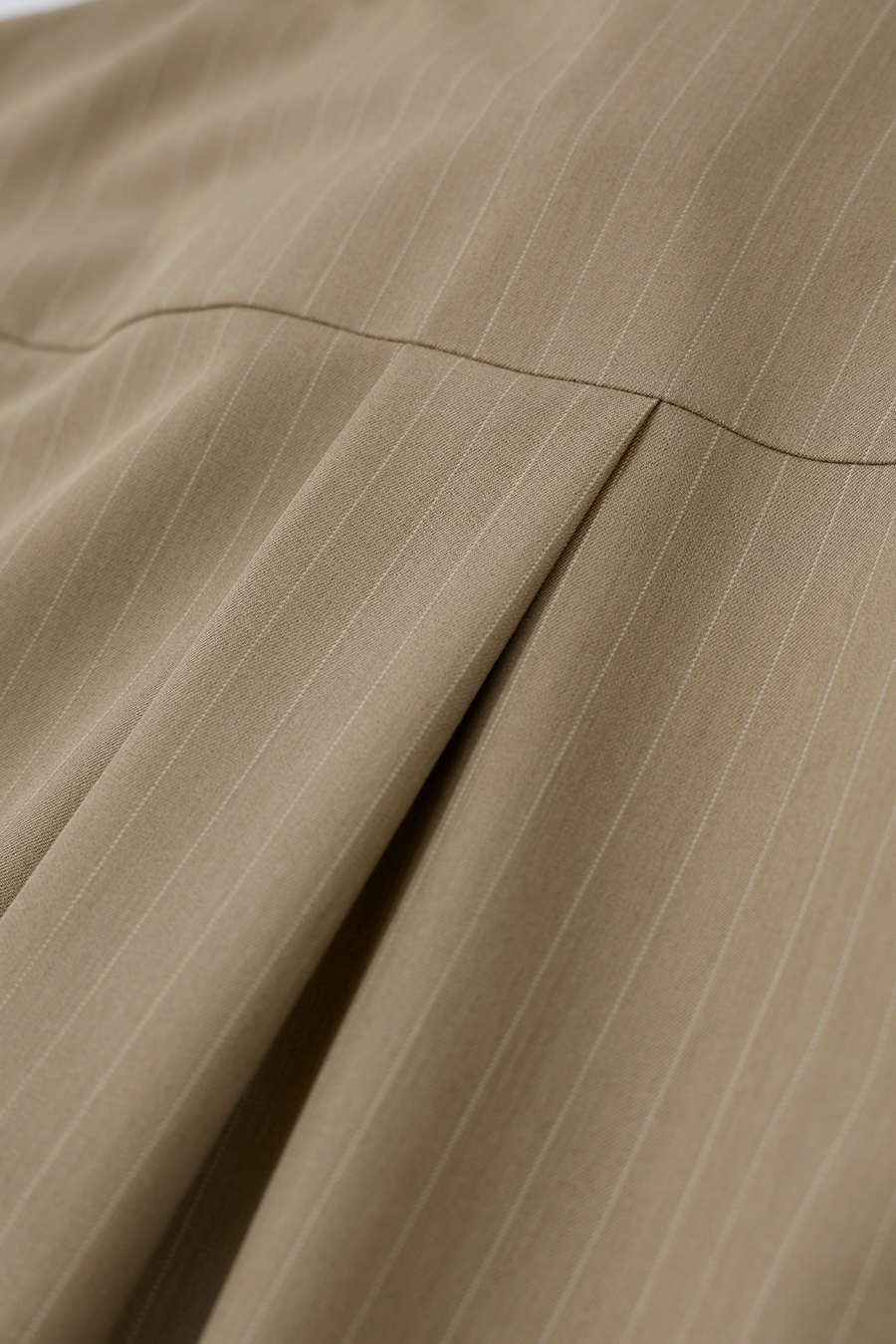 Striped Shirt with Beaded Tie | AMII