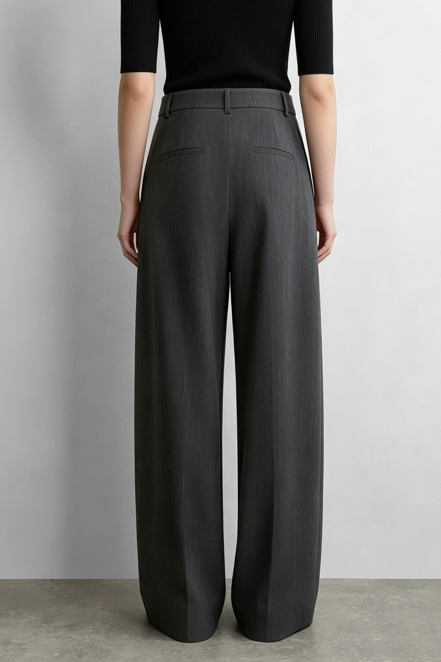 Striped Wide Leg Casual Pants | AMII