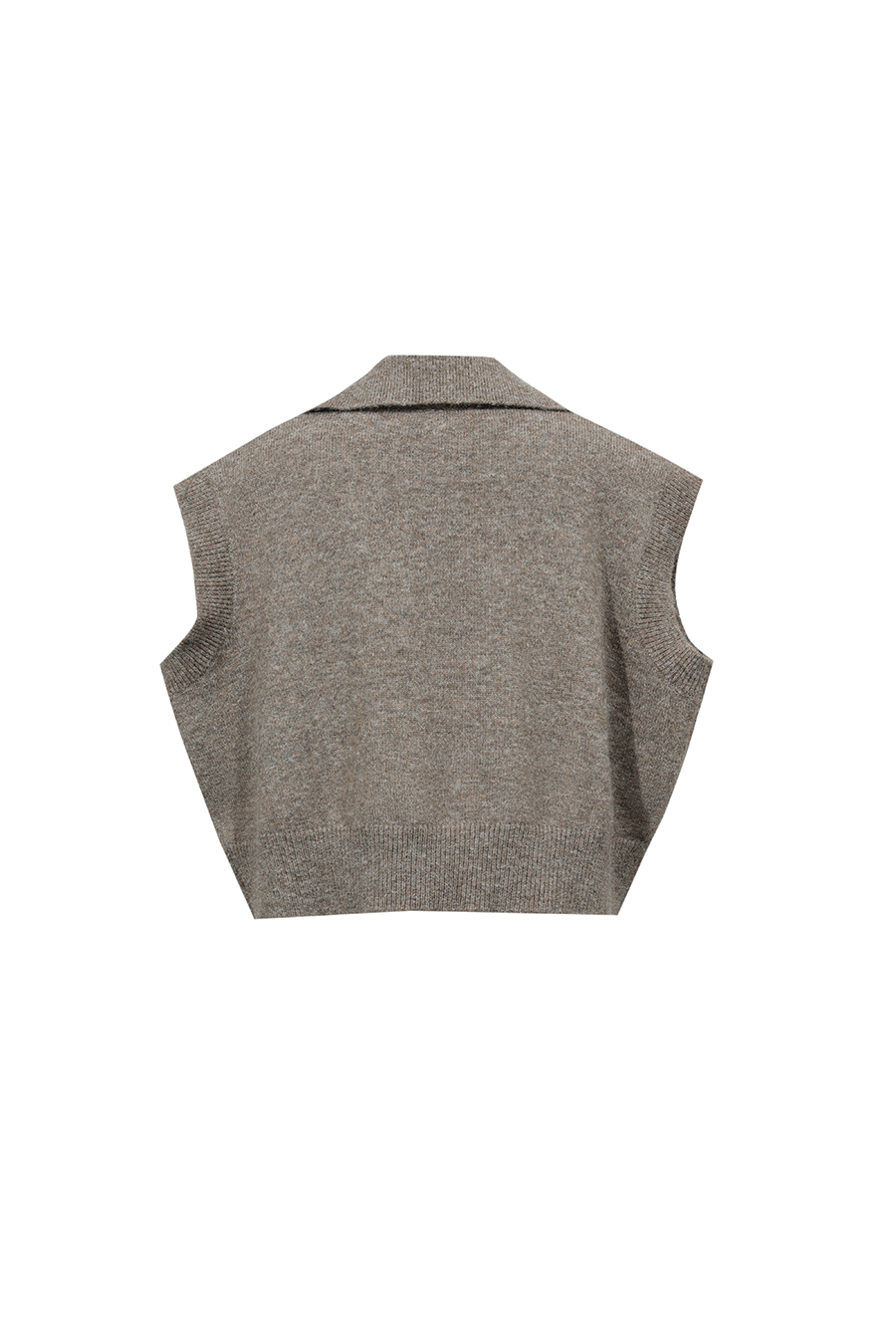 Polo Collar Knit Vest | AMII