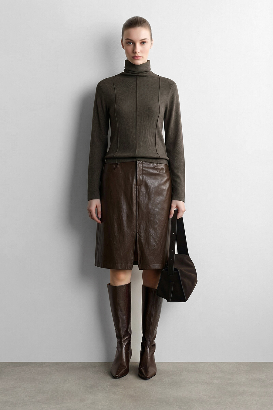 Versatile Slim-Fit Turtleneck Sweater | AMII