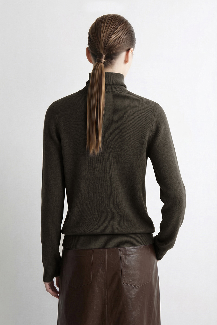 Versatile Slim-Fit Turtleneck Sweater | AMII