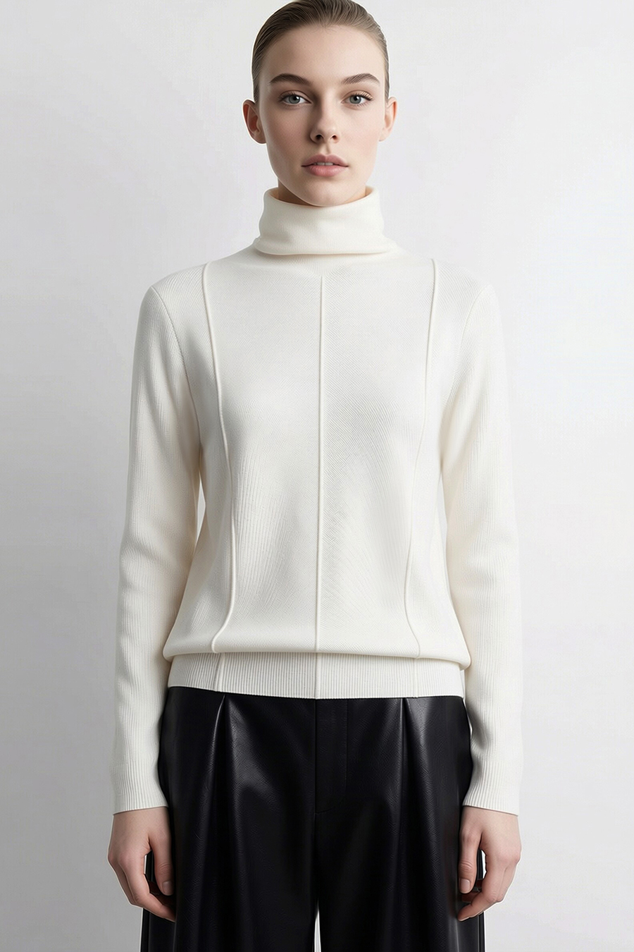 Versatile Slim-Fit Turtleneck Sweater | AMII