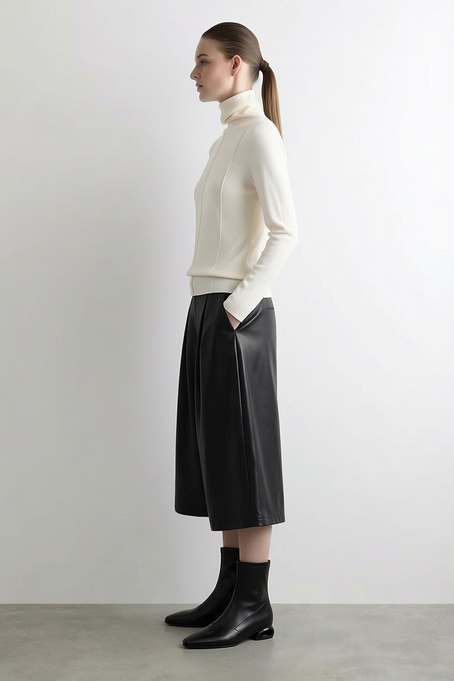 Versatile Slim-Fit Turtleneck Sweater | AMII