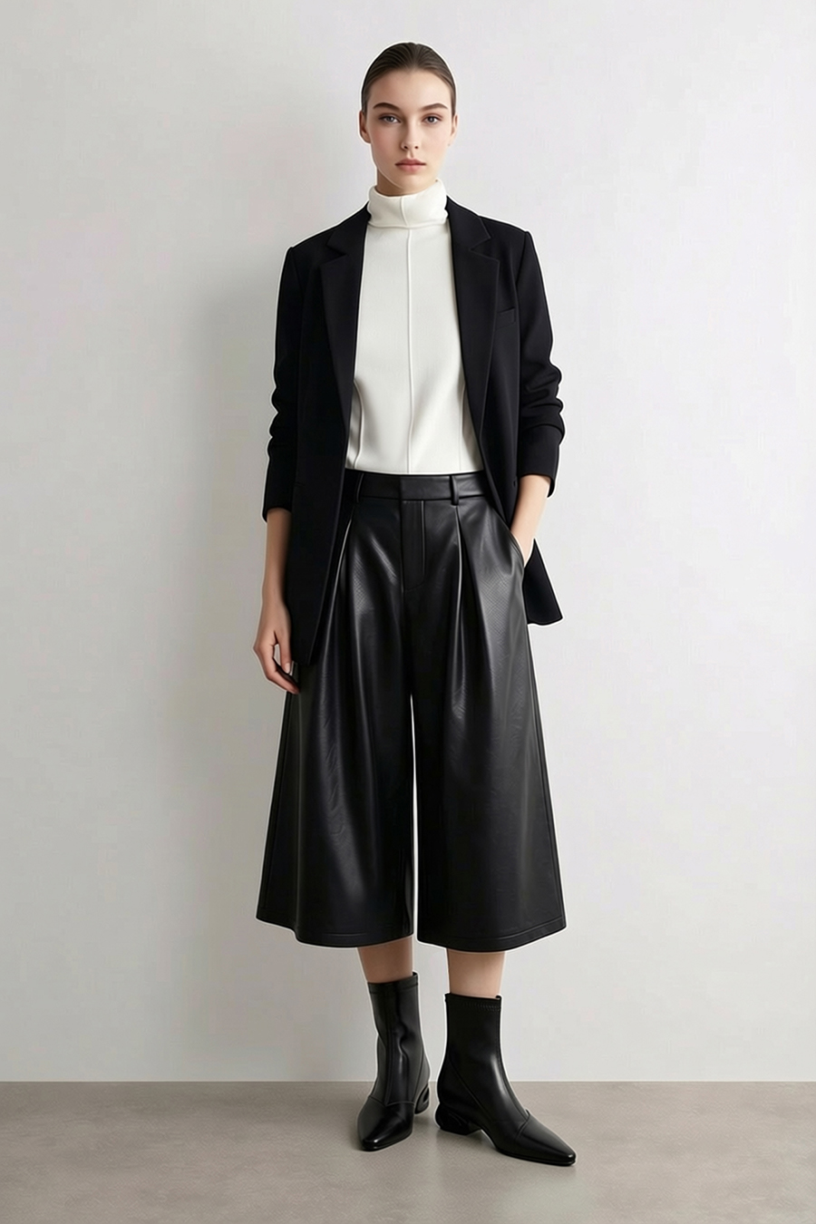Versatile Slim-Fit Turtleneck Sweater | AMII