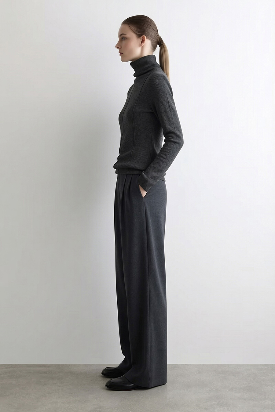 Versatile Slim-Fit Turtleneck Sweater | AMII