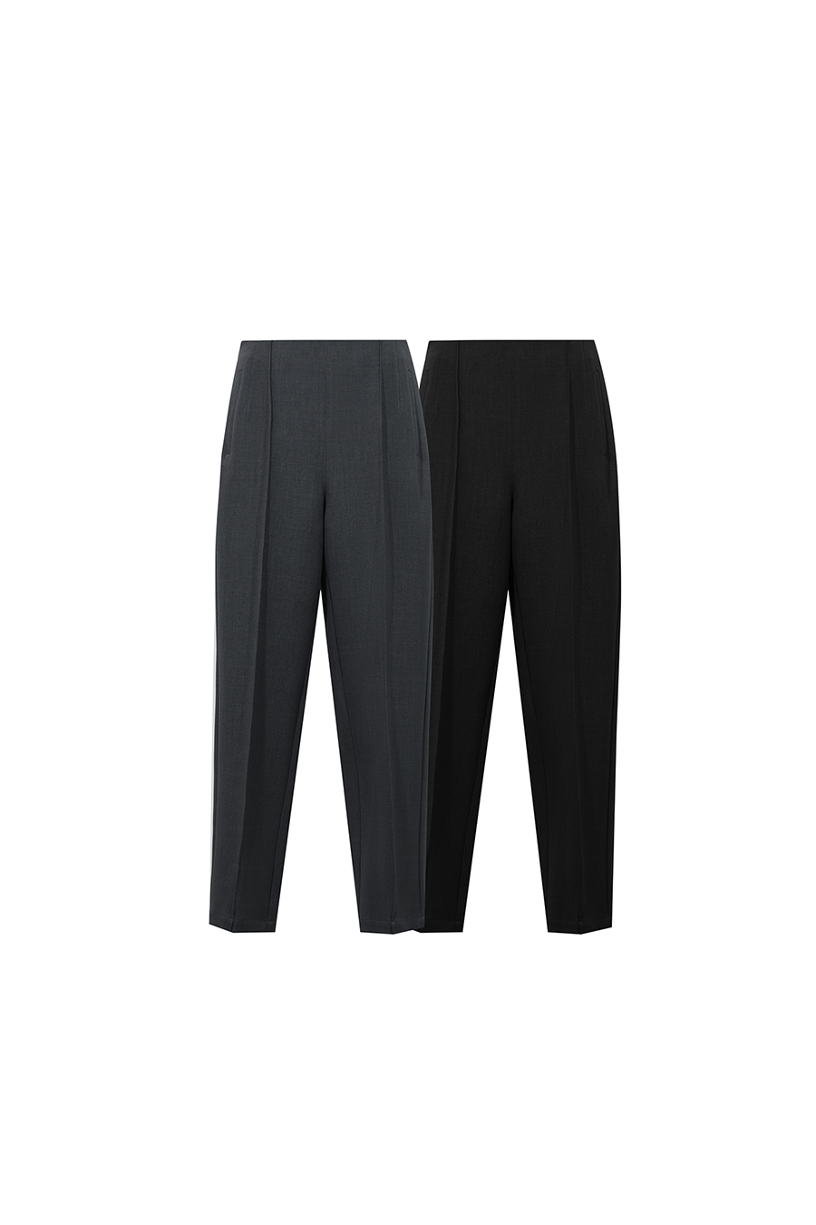 Pin‑Tuck Pleat Tapered Casual Pants|AMII