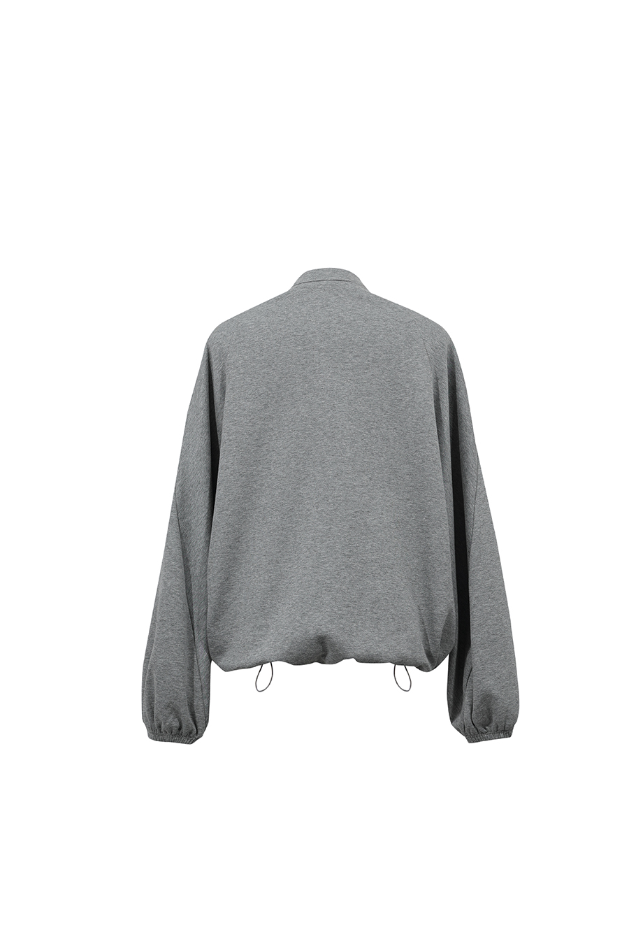 Stand Collar Zip Up Drawstring Hem Sweatshirt Jacket | AMII