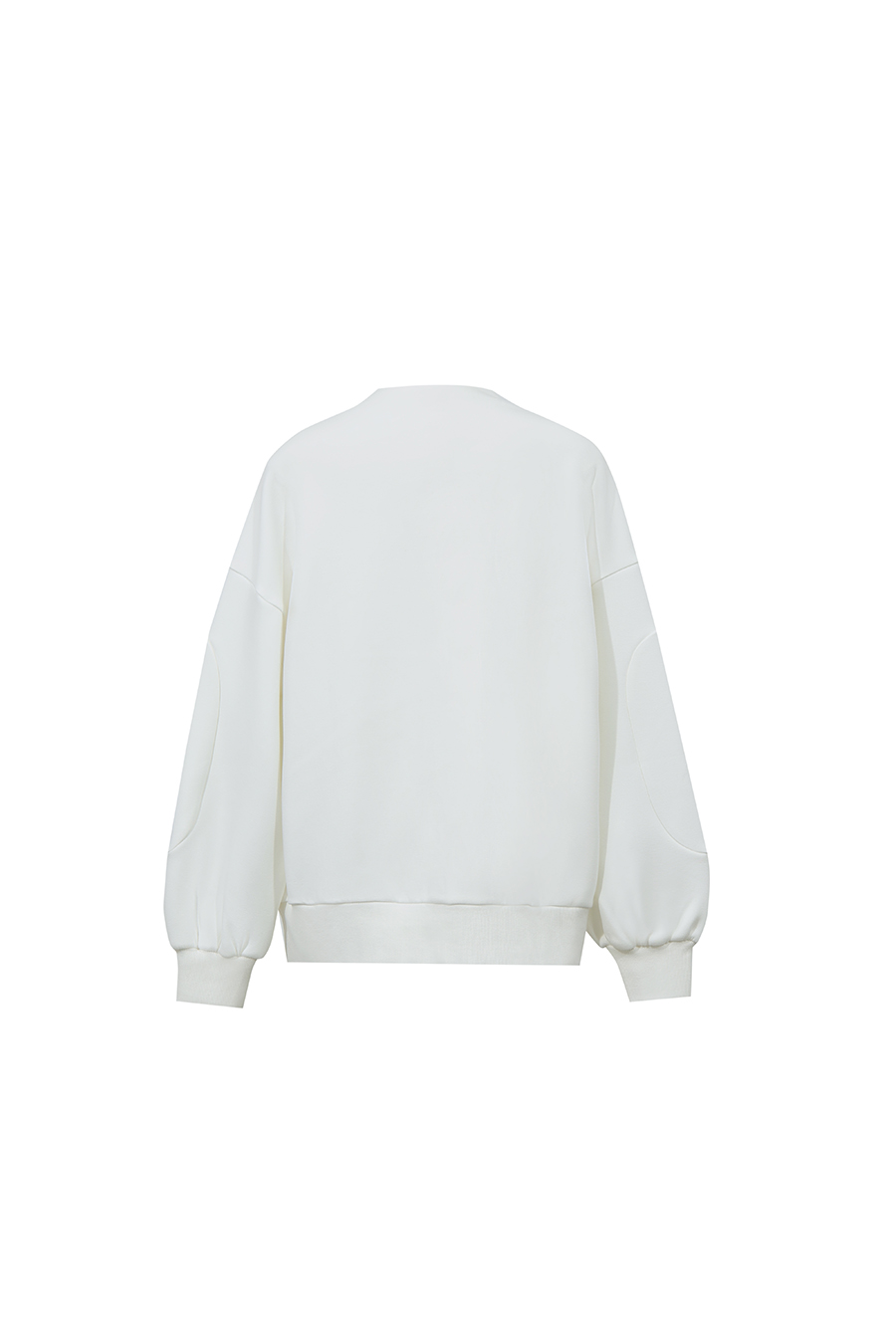 Color‑contrast embroidered drop‑shoulder hoodie|AMII