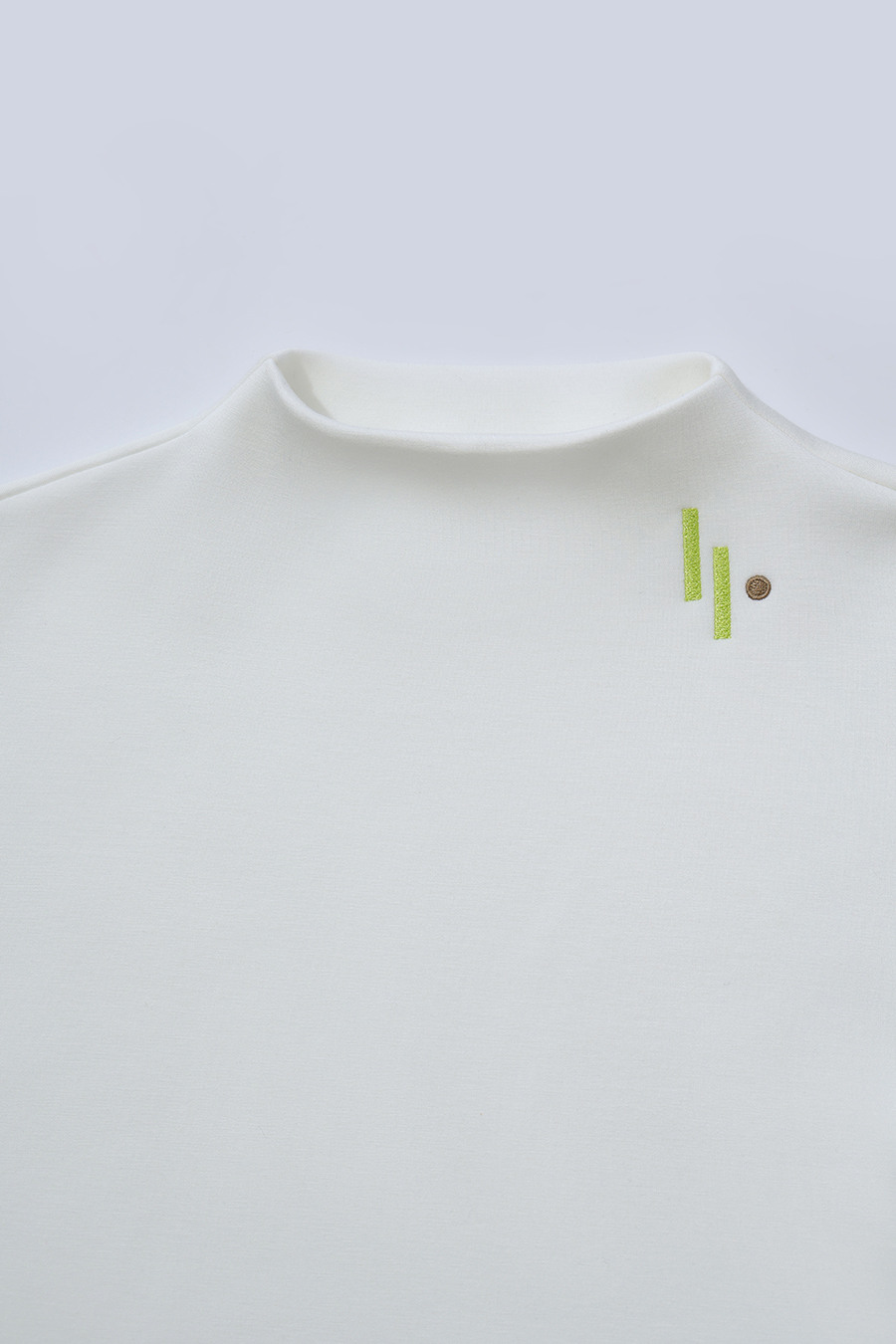 Color‑contrast embroidered drop‑shoulder hoodie|AMII