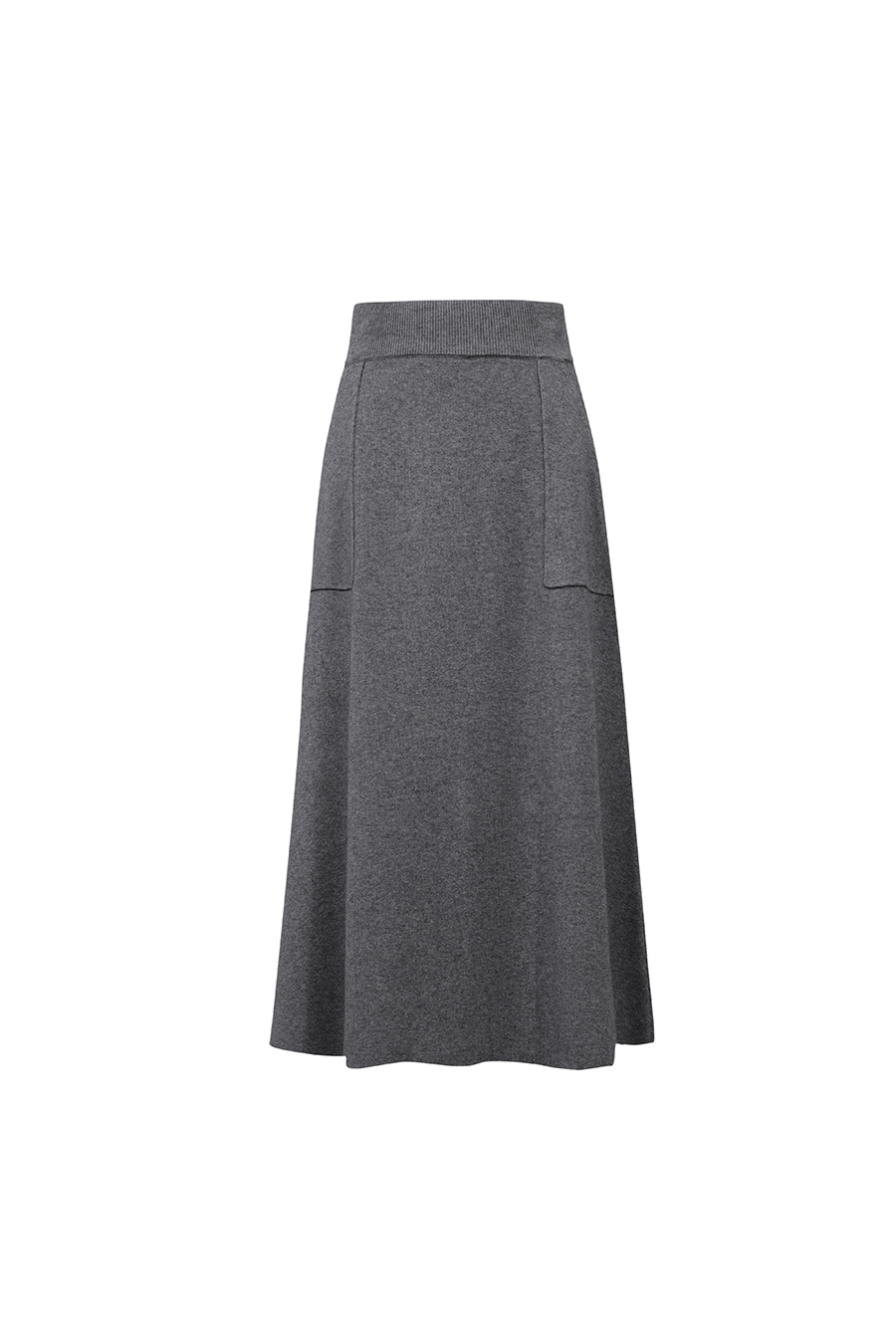 Casual High Waist Pocket Knit Skirt | AMII