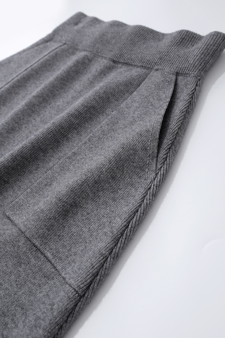Casual High Waist Pocket Knit Skirt | AMII