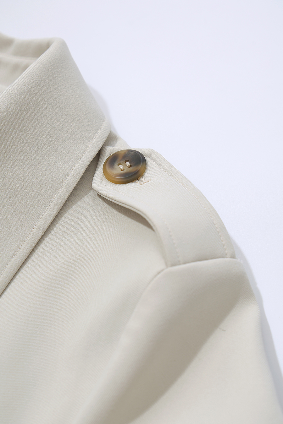 Contrast Webbing Lapel Trench Coat|AMII
