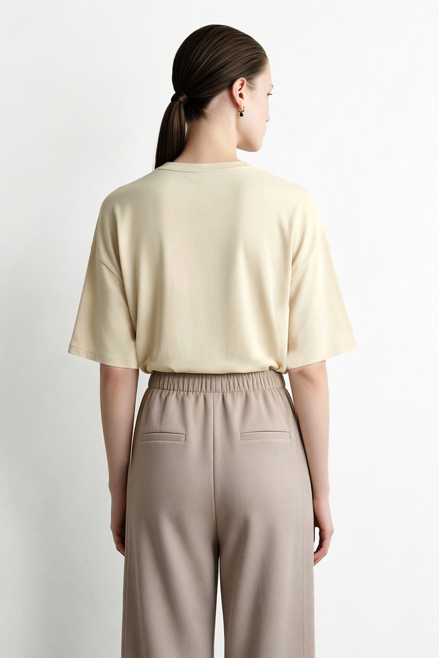 Geometric Embroidered 100% Cotton Tee | AMII