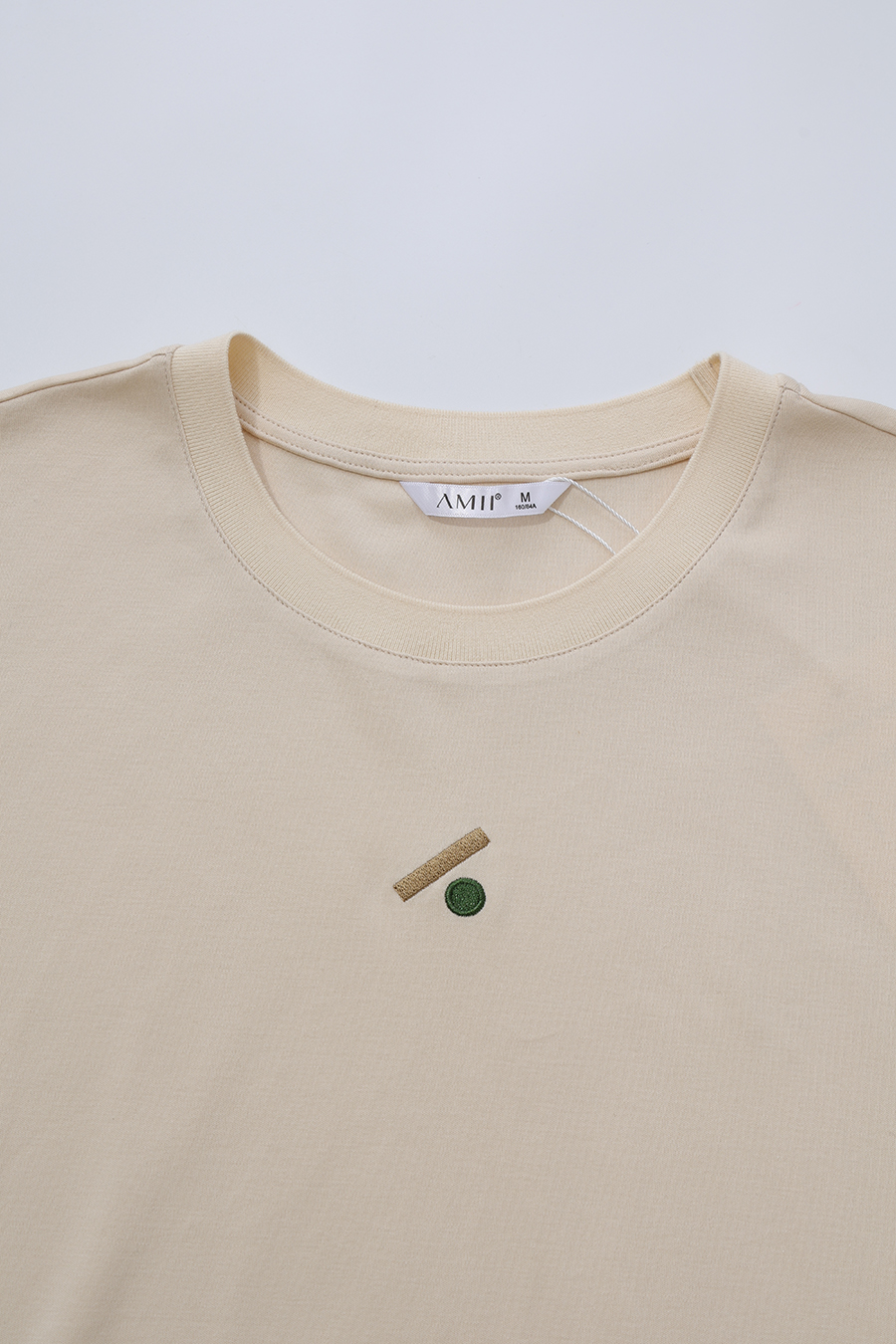 Geometric Embroidered 100% Cotton Tee | AMII