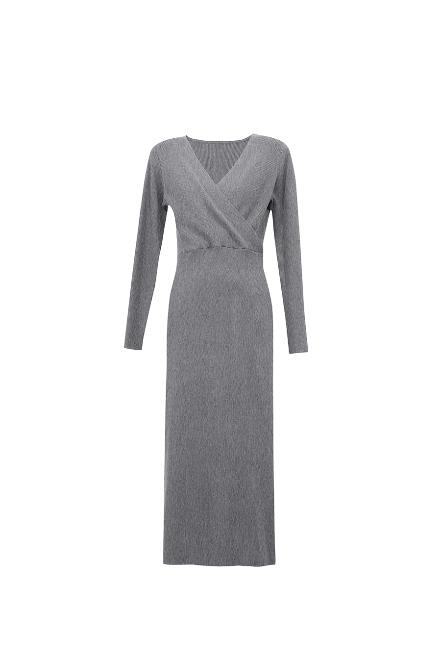 V-Neck Waist Cinched Dress | AMII