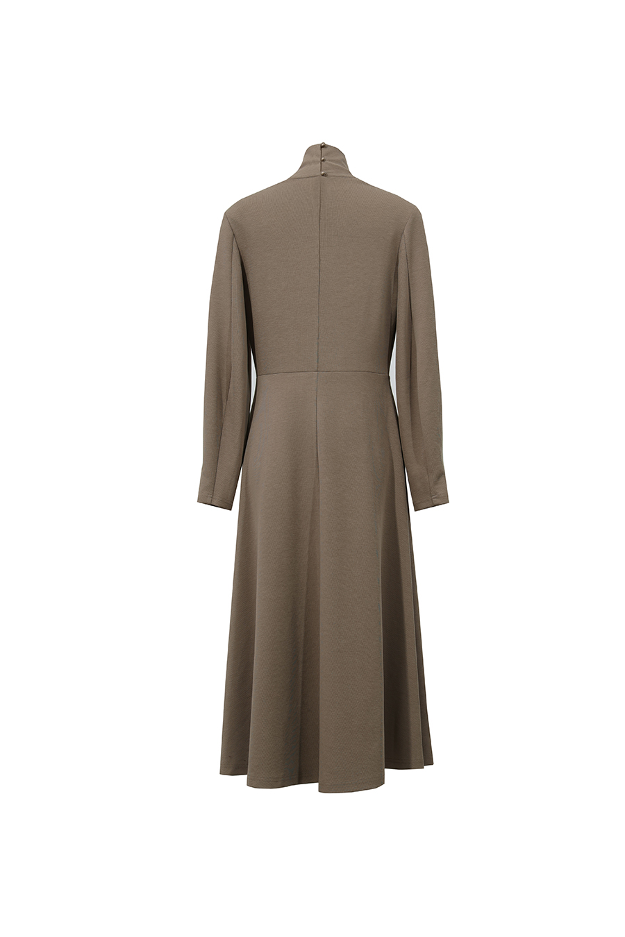 Mock Neck Waist-Cinching Dress|AMII