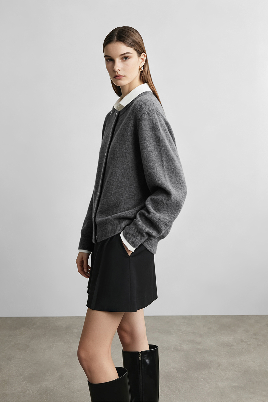 Bow Knot Button Knit Cardigan|AMII
