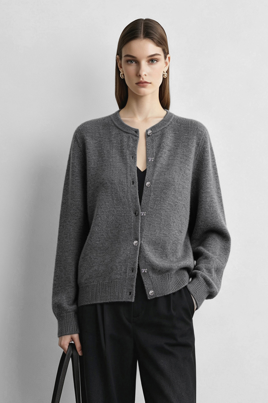 Bow Knot Button Knit Cardigan|AMII