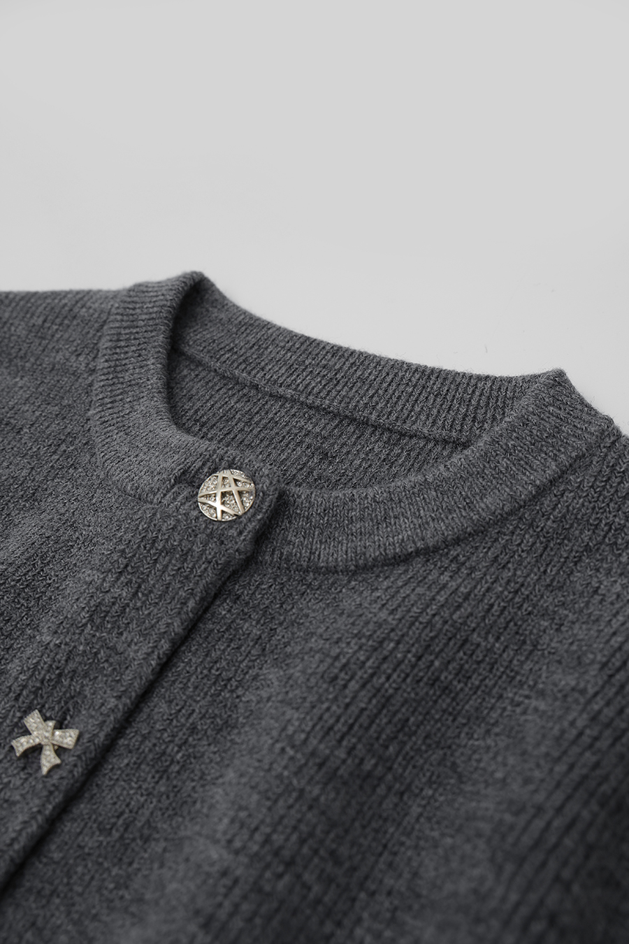 Bow Knot Button Knit Cardigan|AMII