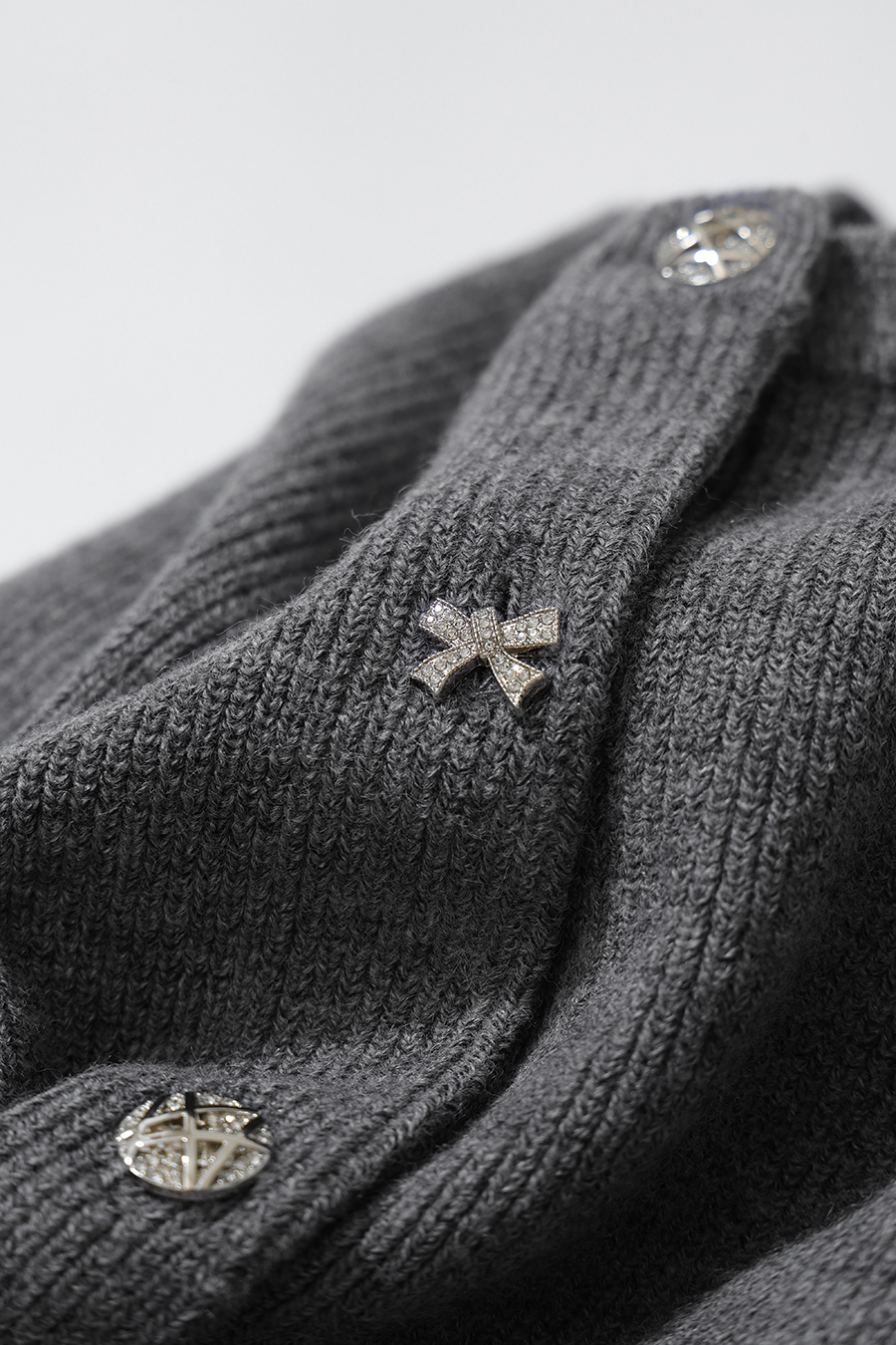 Bow Knot Button Knit Cardigan|AMII