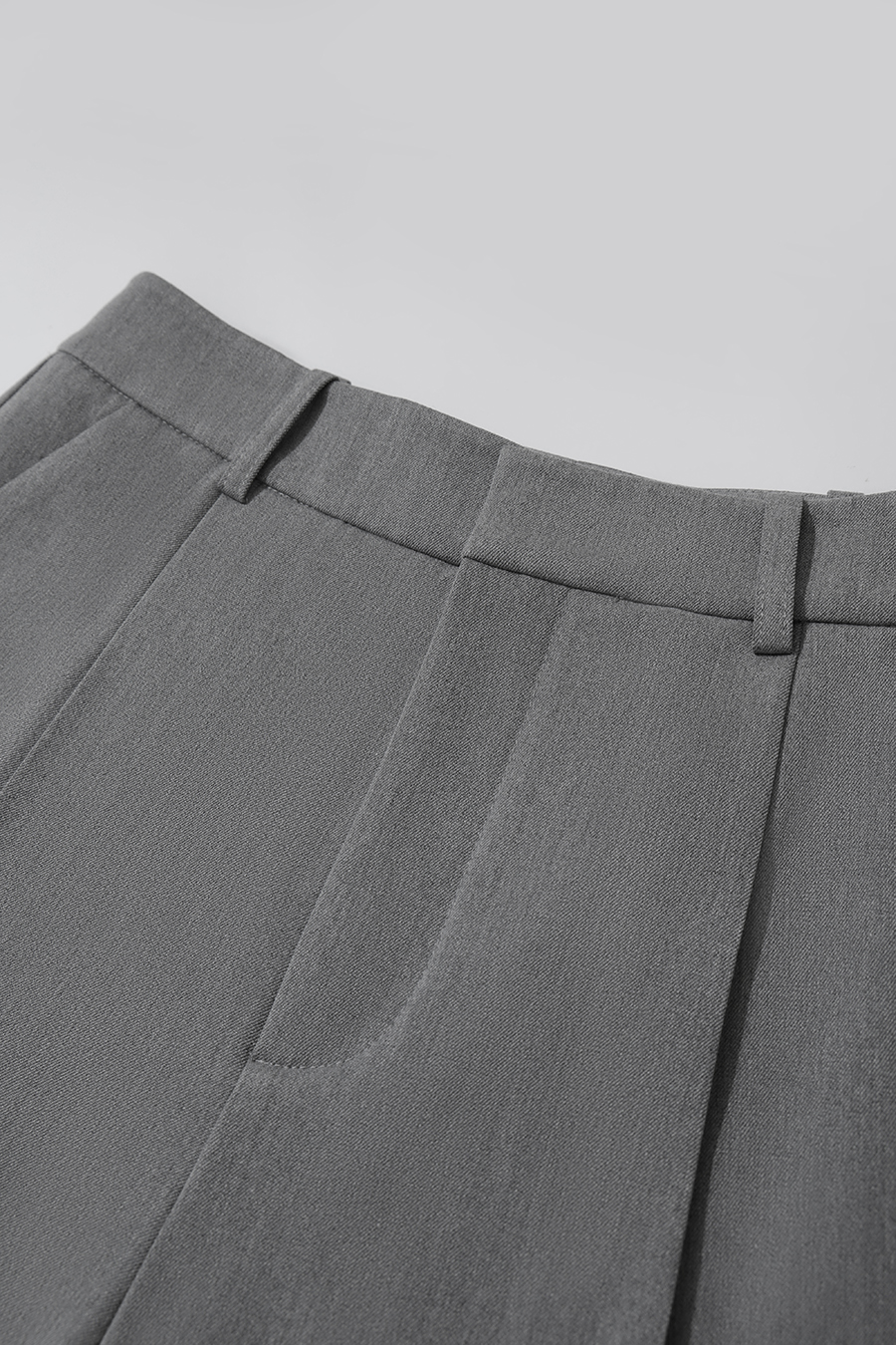 Pleated Wide‑Leg Casual Pants|AMII