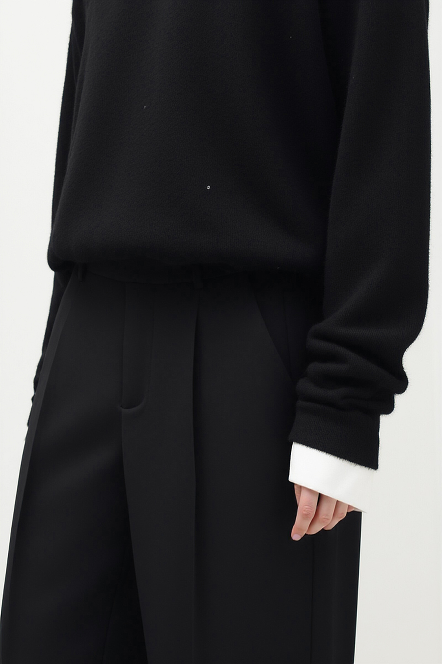 Pleated Wide‑Leg Casual Pants|AMII