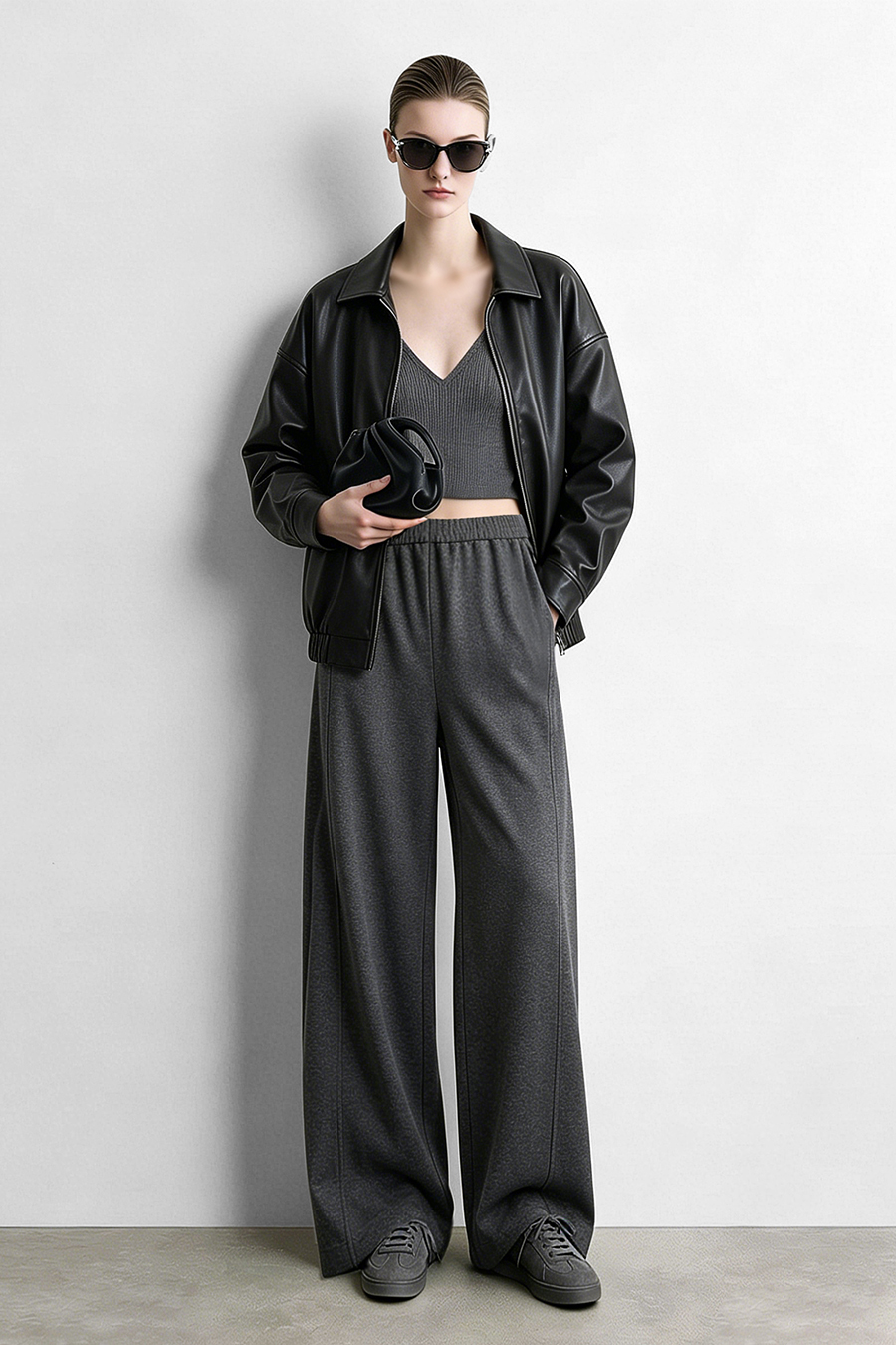 Versatile Wide‑Leg Casual Pants|AMII