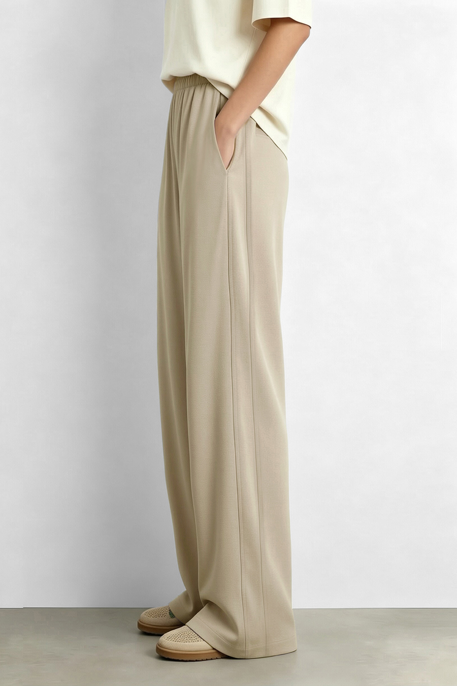 Versatile Wide‑Leg Casual Pants|AMII
