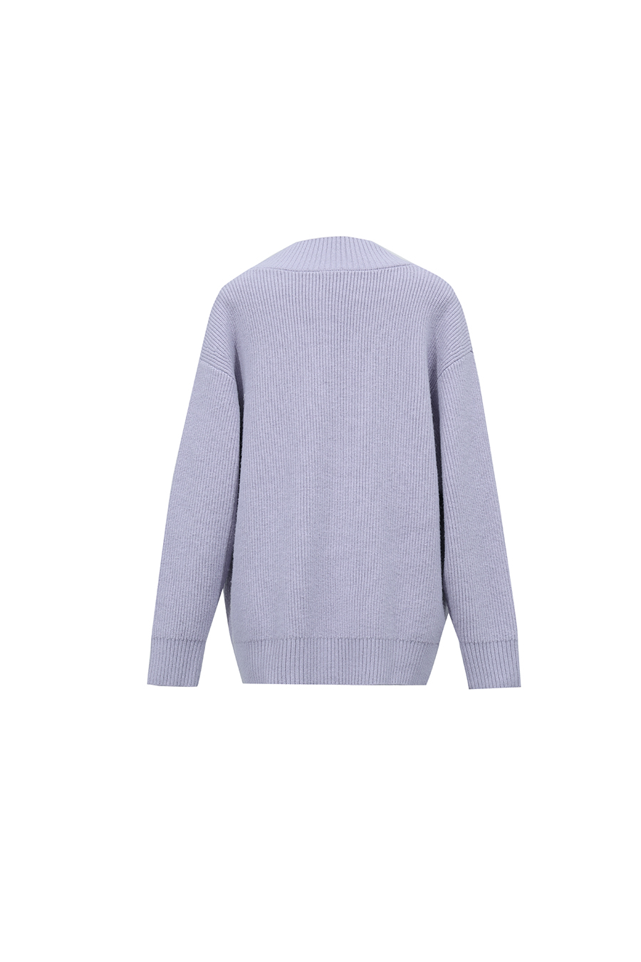 V-Neck Sweater with Removable Brooch|AMII