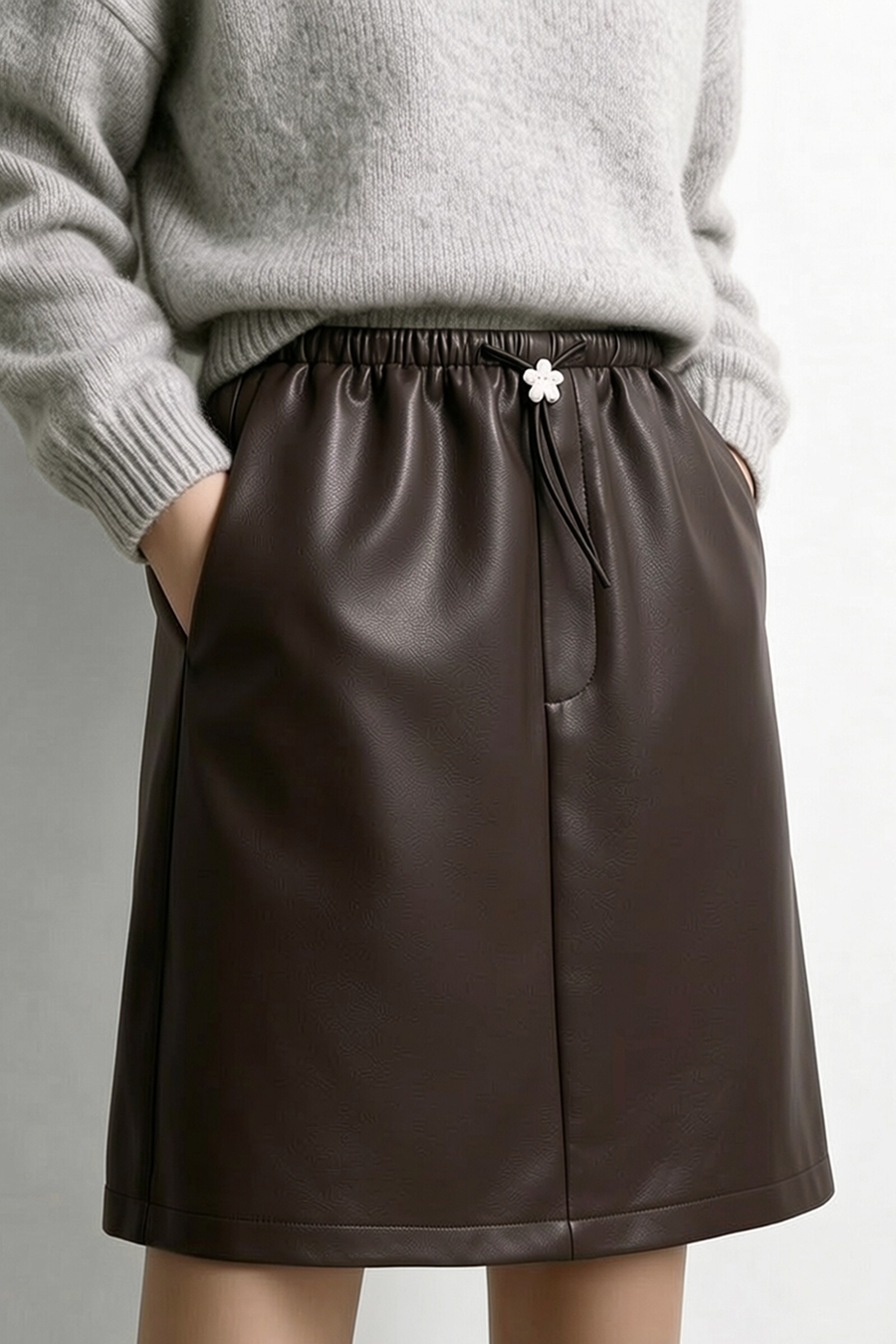 Eco-Leather Skirt|AMII
